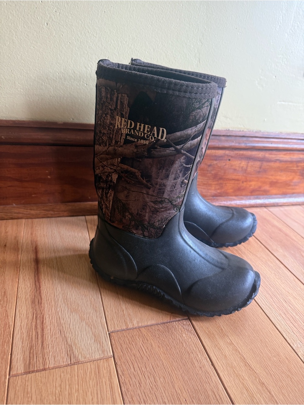 RedHead Kids Brown Camo Rain & Snow Boots